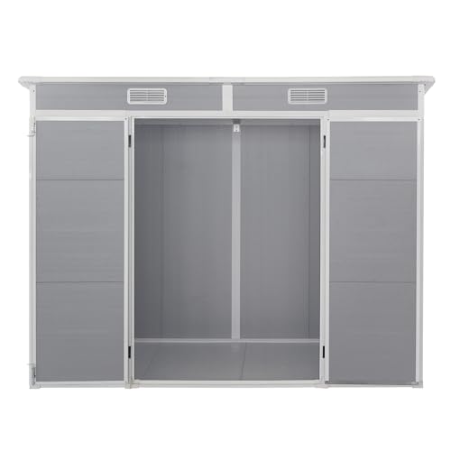 Panana Outdoor Garden Storage Shed, Grey, (8X4)