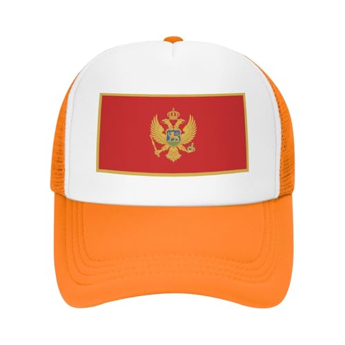 Flag of Montenegro Trucker Hat Snapback Mesh Baseball Cap Unisex2
