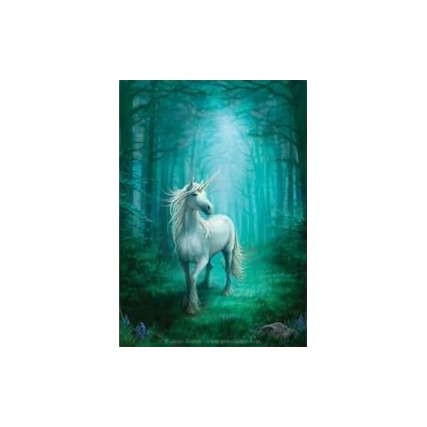 Forest Unicorn Greeting Card by Anne Stokes Cover