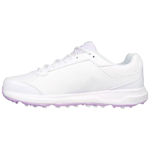 Foto von Skechers Prime Relaxed Fit Herren Golfschuh-Sneaker ohne Spikes, Weiß/Lavendel, 39.5 EU