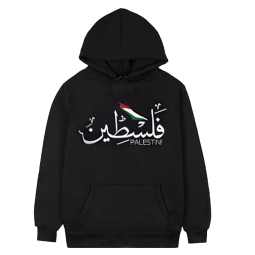YuanDiann Free Palestine Sweats à Capuche Hommes Femmes Drapeau Impression Survêtement Sweatshirt Hoodie Doublure en Velours Chaud Mode Casual Hip Hop...