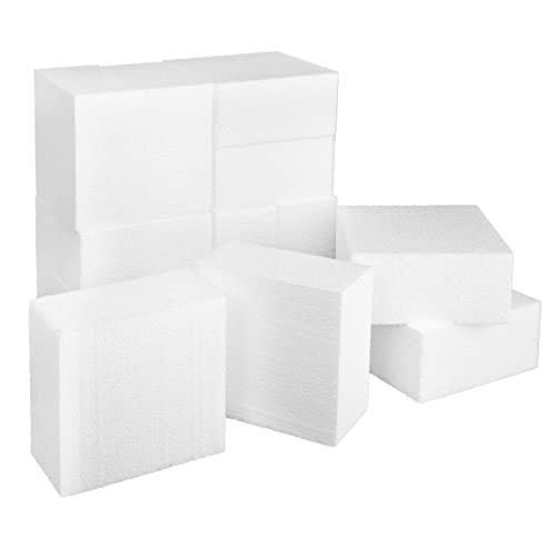 Blocs de polystyrène - Rectangles en polystyrène - Blocs pour bricolage - 10 × 10 × 5 cm