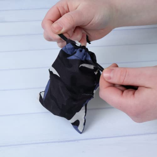 Needzo Blue Camo Rosary Pouch for Men, Masculine Drawstring Bag, Religious Party Favors (Pack of 6)4