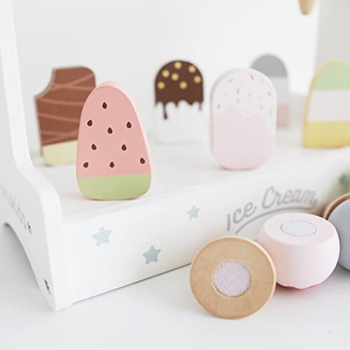 Nunukids Wooden Ice Cream Set Wood Ice Cream Toy For Kids 10Pc Ice Cream Toys For Toddlers #TOP3