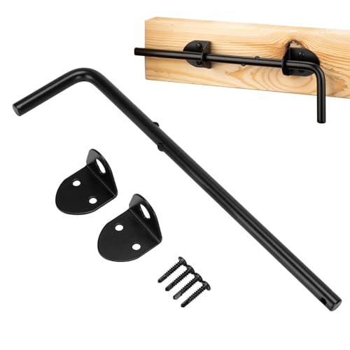 Pestillos de puerta antioxidantes para exteriores - 12 pestillos de bloqueo pesados, pestillos de tierra para cercas de madera | Herrajes de puerta de metal para puertas de patio al aire libre, cercas
