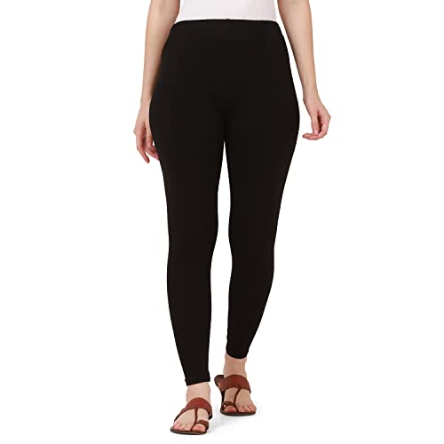 Image of Pure Cotton Ankle Length Women Skinny Leggings Combo-Pack of 3