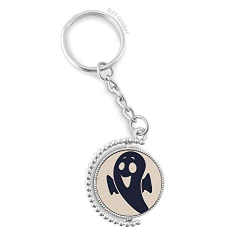 Llavero giratorio de diablo pequeño con anillo de cadena resistente para evitar pérdidas