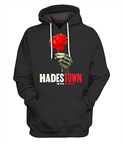 TeeUSA Hadestown The Musical Broadway Musicals Hoodie Hades Town Flower Sticke Hoodie Hoodie Black