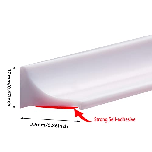 39 Inches Shower Water Guard Shower Dam Shower Splash Guard Threshold Seal Strip Self-Adhesive Kitchen Water Blocking Strip Water Dam Water Barrier For Kitchen Sink, Bathroom, Shower #TOP1