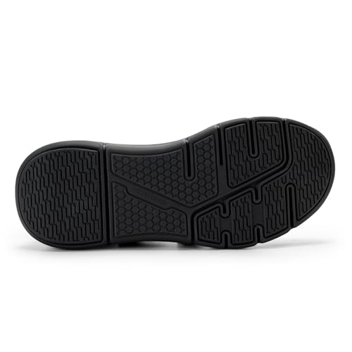 Image of FitVille Wide Slip on Shoes for Men Black Dress Shoes Leather Loafers Business Casual Shoes, Comfortable Simple Shoes - EasyWalk V1