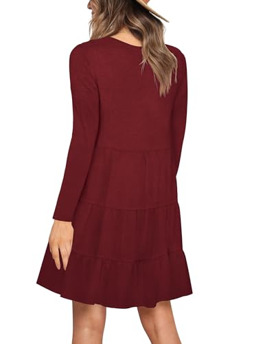 Image of Nova In Sky Women's Summer Dresses 2026 Short Sleeve V-Neck Casual Loose Swing Button Down Casual T Shirt Dresses