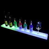 [Éclairage LED multicolore] : la télécommande de l'affichage de la bouteille d'alcool éclairée par LED adopte une technologie RF avancée pour contrôler les changements de lumière. Elle comprend 20 couleurs statiques avec de nombreuses fonctions – non seulement avec saut de lumière, fondu ou flash, mais aussi avec des paramètres de bricolage pour le réglage de la vitesse et de la luminosité, le changement de lumière statique et dynamique.