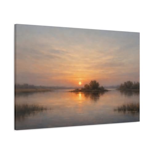 Tableau paysage lac nature pour illuminer un salon sombre et créer une ambiance relaxante