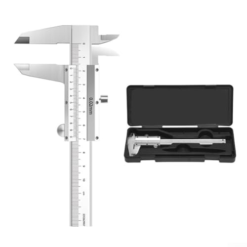 Vernier Caliper 100mm Depth Gauge High Carbon Steel Industrial Grade Precision Measuring Tool With Locking Screw For HOMEs Workshop Metalworking Silver