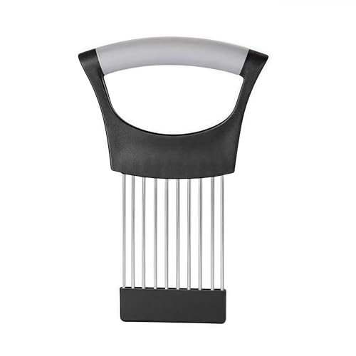 1PC Soporte para Cortar Cebolla, Acero Inoxidable Corta Verduras para Cortar y Almacenar, Cortador de LimóN, Utensilios de Cocina para Cebolla, Limón, Patata, Pepino