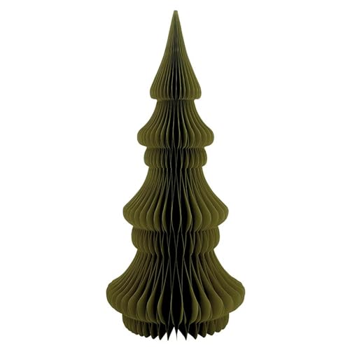 Santa Barbara Design Studio Honeycomb Paper Christmas Trees - 3D Foldable Fir Tree Holiday Centerpiece Green, 24" Tall, Noble - Forest Green