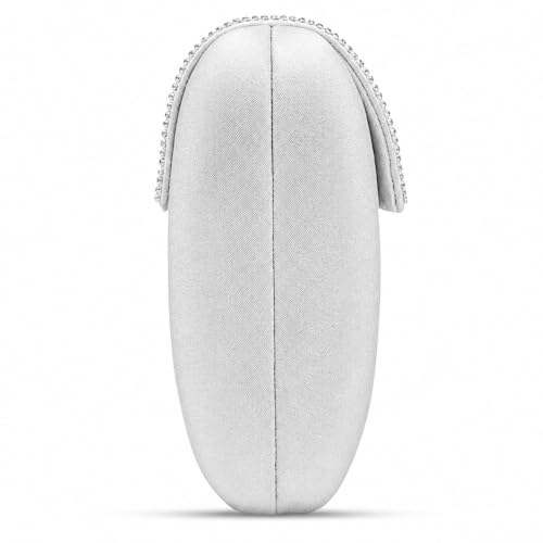 Image of Satin Rhinestones Evening Bags Party Bridal Clutch Purse For Women Prom Clutch