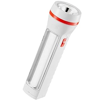 Electron Multifunction Rechargeable Flashlight/Torch Cum Emergency Light with SMD LED Tube (White)
