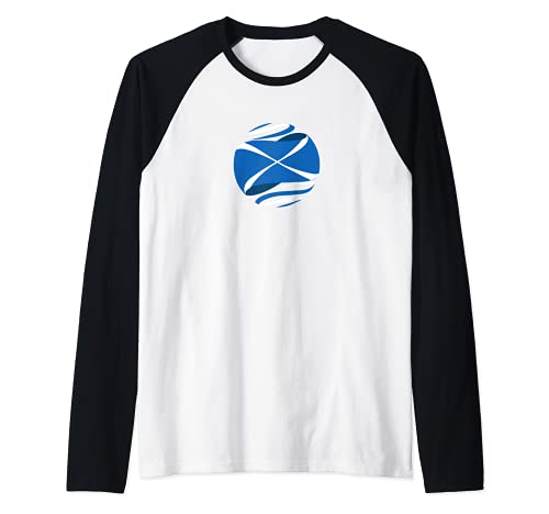 Flag Scotland Raglan Baseball Tee, Black