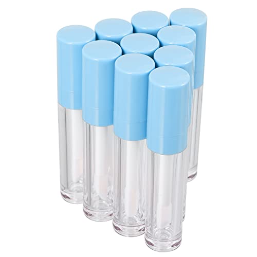 PartyKindom 10 piezas Tubos de Brillo de Labios Recargables con Cepillo Interior Transparente para DIY Bálsamo Labial Cosmético