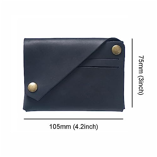 Handmade retro simple genuine leather wallet unisex card holder portable coin purse2