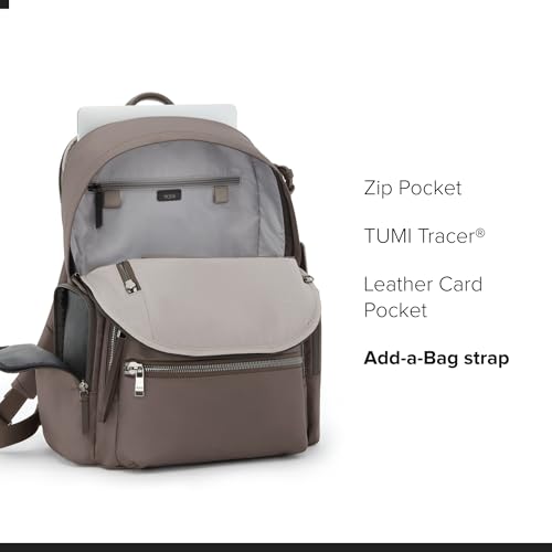 Image of TUMI - Voyageur Celina Backpack - Women's Work and Travel Bag - 16.0 inch X 10.6 inch X 6.5 inch - Holds Up to 16 inch Laptop - Mink
