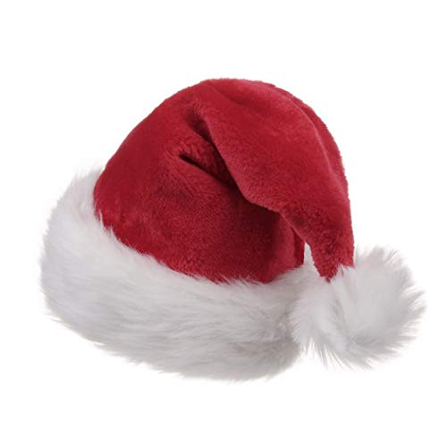 B-Land Unisex-Adult's Santa Hat, Christmas Hats for Adults Women Men Extra Thicken Xmas Holiday Hat with Comfort Liner