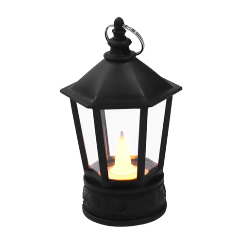 Gadpiparty linternas decorativas led velas led candles desk light lámpara de viento de navidad lámpara de navidad decoración luces de linterna decoración de luz de vela LED el plastico Black