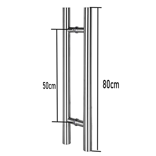 Poignée de porte moderne push-pull en acier robuste finition satinée