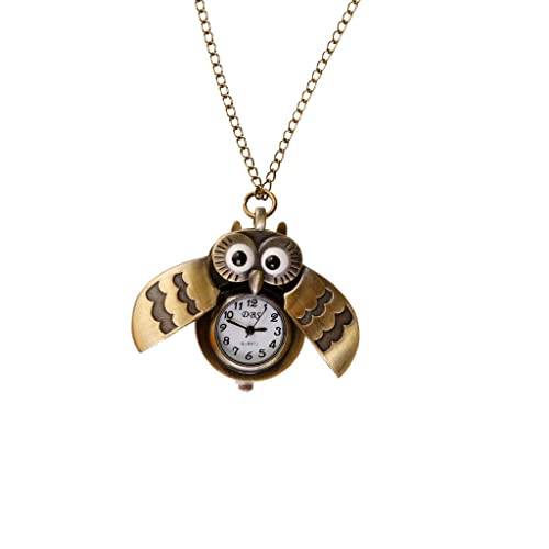 Collar con reloj para mujer con esfera vintage y cadena elegante ajustable 5
