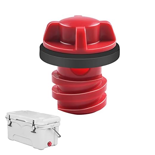 ROLLMOSS Cooler Drain Plug for Yeti Cooler Plug Replacement Accessories for Yeti, Cooler Wheels Compatible with Yeti's Line of Roadie, Tundra, and Tank Coolers Fit ORCA Coolers (Red, 2 Pack)