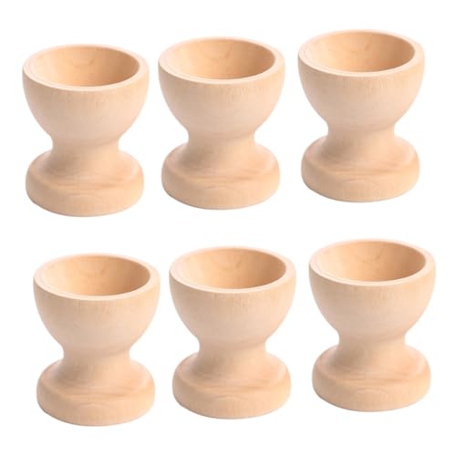 Ciieeo Egg Tray Container 6pcs Wooden Egg Holder Kitchen Tabletop Storage Holder