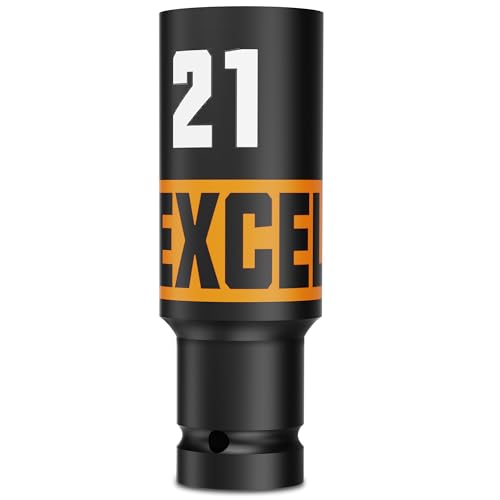 Arwealxs 差込角 12.7mm ディープソケットソケット 1/2 SQ 21mm インパクトソケッ 六角ソケットソケット 自動車整備 農業機械な