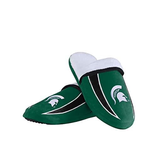 Image of FOCO mens NCAA College Team Logo Sherpa Moccasin Slippers