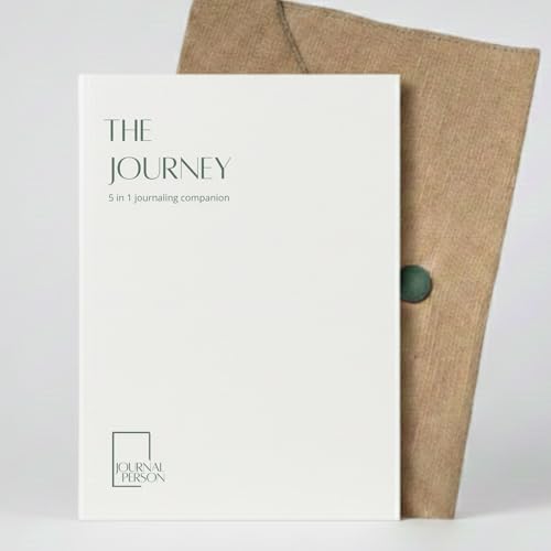 Image of THE JOURNEY Luxe Edition - 2026 Gratitude Journaling with Pen, Daily Reflections, Emotional Release, Introspection prompts & Plain Pages for Writing - A5 Hardbound Undated Journal Diary - Free Fabric Bag, Bookmark, Gratitude Letters (White)