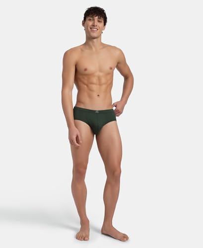 Image of Jockey 8035 Men Super Combed Cotton Solid Brief with Ultrasoft Concealed Waistband