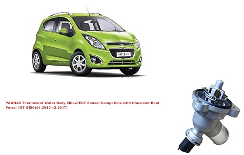 Image of PAANJO Thermostat Water Body Elbow /ECT Sensor Compatible with Chevrolet Beat Petrol 1ST GEN (01.2010-12.2017)