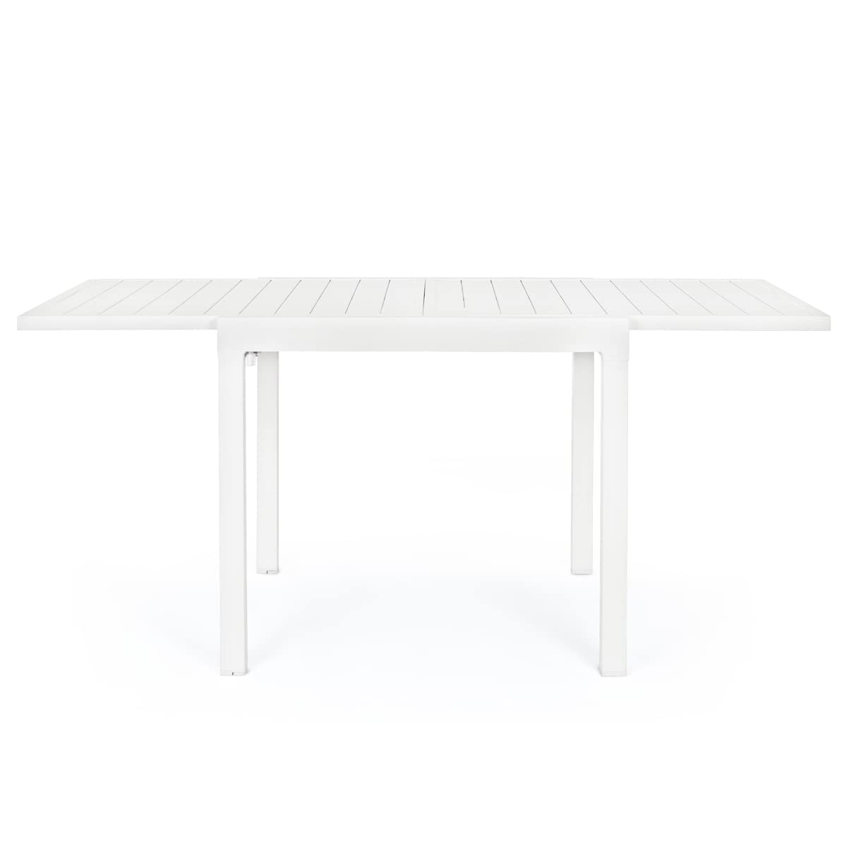 Yellow shop - HILL Tavolo da giardino quadrato allungabile per esterno in alluminio L90/180xP90xH74 cm Antracite, Bianco o Coffee (Bianco)