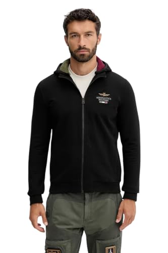 Aeronautica Militare Felpa Uomo con Cappuccio Removibile 252FE2078UF00662 8057630575813 -
