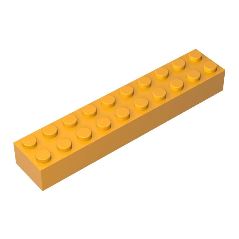 Gobricks GDS-545 Brick 2 x 10 10PCS Compatible with Lego 92538 3006 DIY Parts and MOC Components for Major Brick Brands Color?Bright Light Orange 191