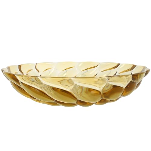 Cabilock Elegant Plastic Flower Embossed Snack Plate Fruit Storage Dish for Home Use for Dried Fruits Desserts and Candy Display present Option