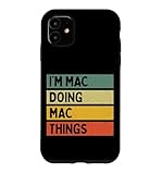 coque protection macbook pro 13 2018 Inscription sarcastique en couleurs rétro et vintage, idée cadeau personnalisée amusante pour tous ceux qui ont de l'humour, du sarcasme et du prénom Mac.