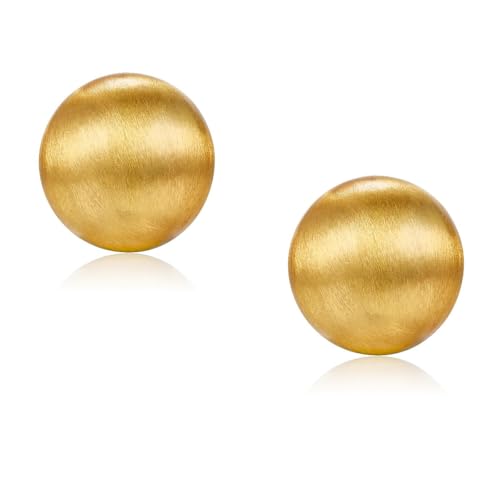 Stud Earrings for Women Half-ball Mattle Gold Sliver Studs Gold Brushed Button Earrings for Women Fashion Vintage Stud Earrings for Party2