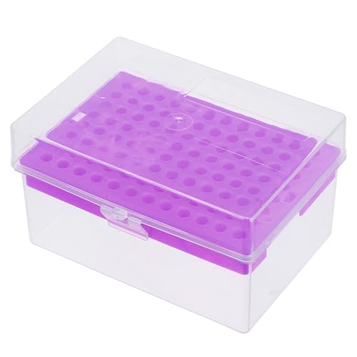 iplusmile Boîte D'embouts de Pipette des Embouts en Plastique 96 Puits avec Couvercle Rangement Organisé pour Laboratoire pour Expériences Scientifiques
