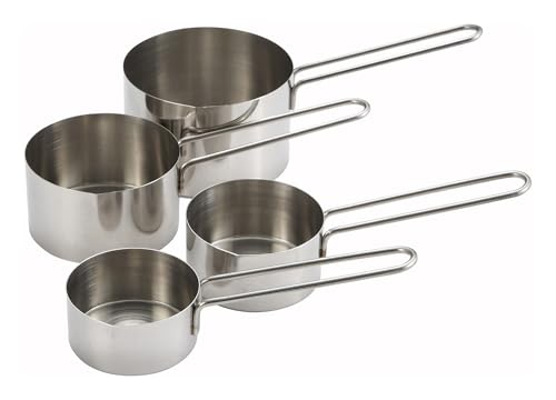 Set de 4 vasos medidores de acero inoxidable miniatura 1