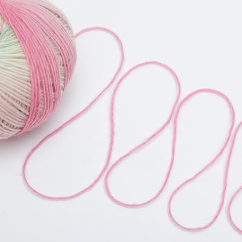 Image of NICEEC 3 Skeins Rainbow Soft Yarn 100% Wool Gradient Multi Color Yarn for Crocheting Knit Total Length 180mx3(196ydsx3,50gx3)-6#