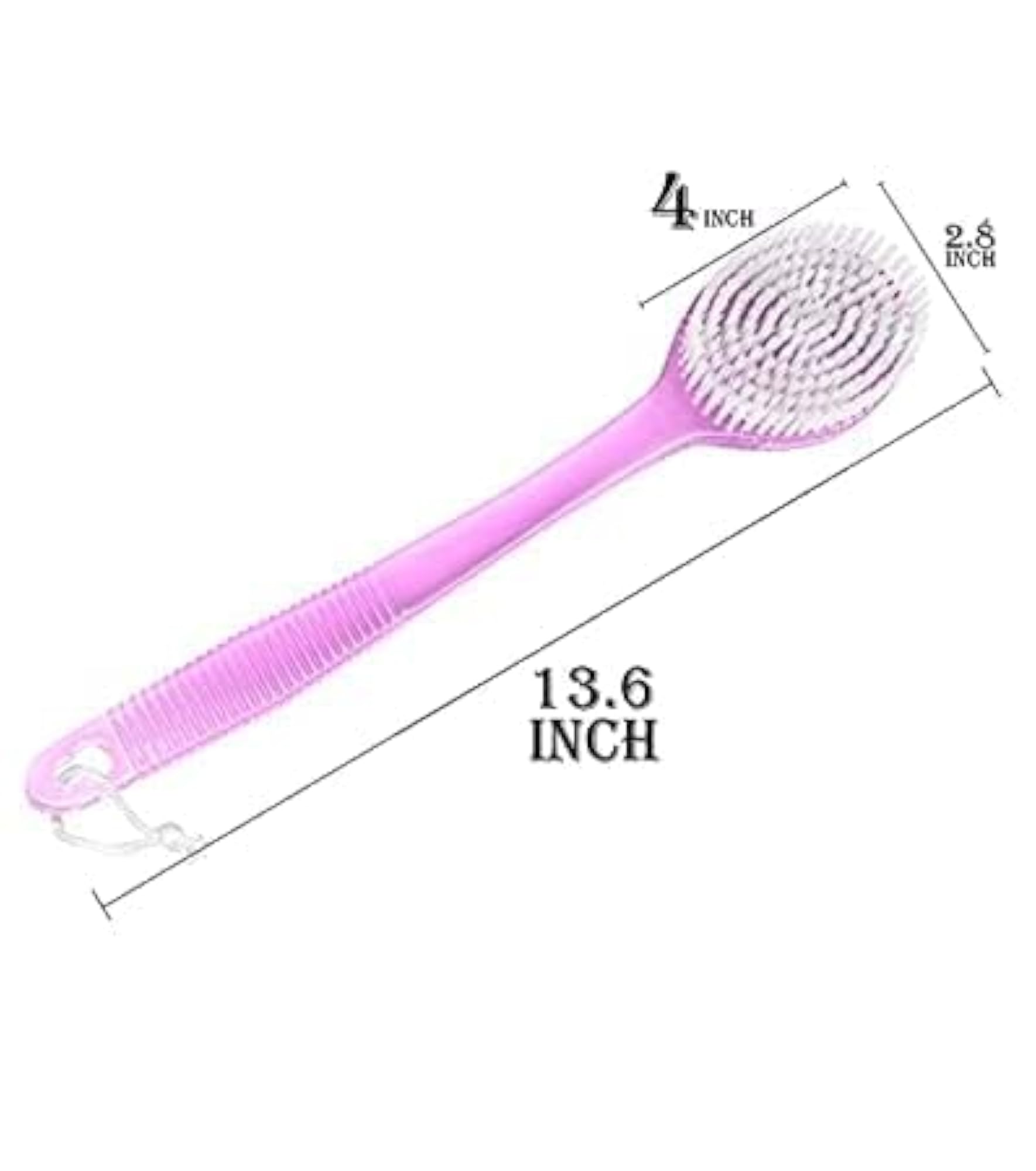 Bath Body Brush Loofah with Long Handle, Pack of 1