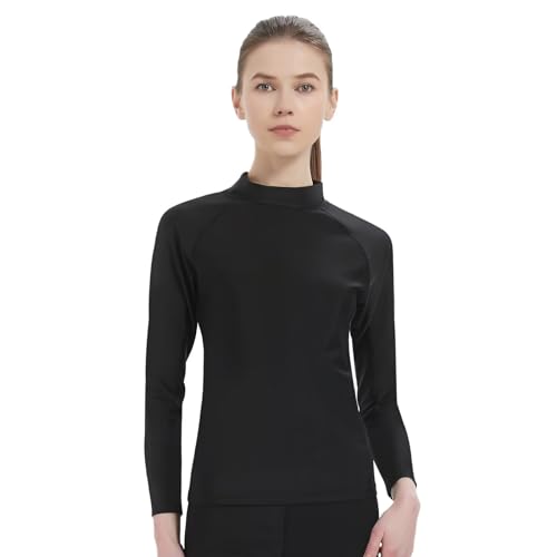 Amazon.com: TERODACO Womens Rash Guard UPF 50+ Mock Turtleneck