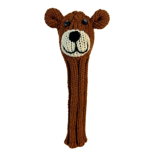 Sunfish Animal Knit Wool Driver Golf Headcover Brown Bear