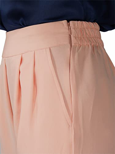 Image of fabcoast High Waist Wide Leg Loose Relaxed fit Women Pants - Flare Style, Half Waistband, Soft and Breathable Fabric - Ideal for Casual and Formal Wear.